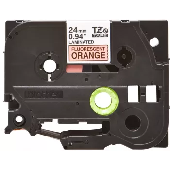 Brother gelamineerde tape, zwart op fluorescerend oranje, TZe, grijs, thermotransfer, China, 5 jaar