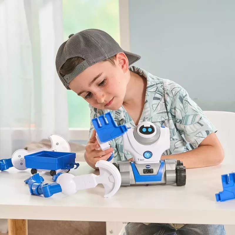 VTech V-Bot, jongen/meisje, 5 jaar, met geluid VTech V-Bot. Batterijtype: AA. Productkleur: zwart, blauw, wit
