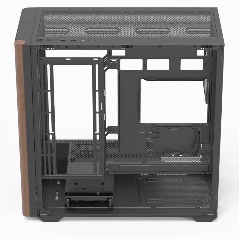 Mini tower pc Aerocool D301A zwart hout ATX-voeding