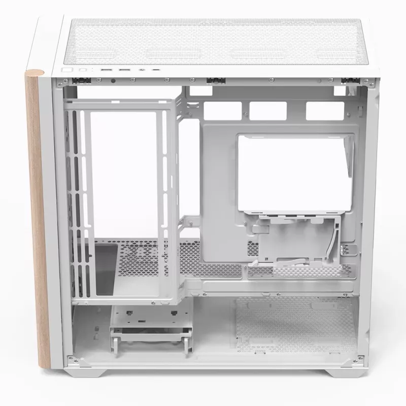 Aerocool D301A mini tower wit, hout