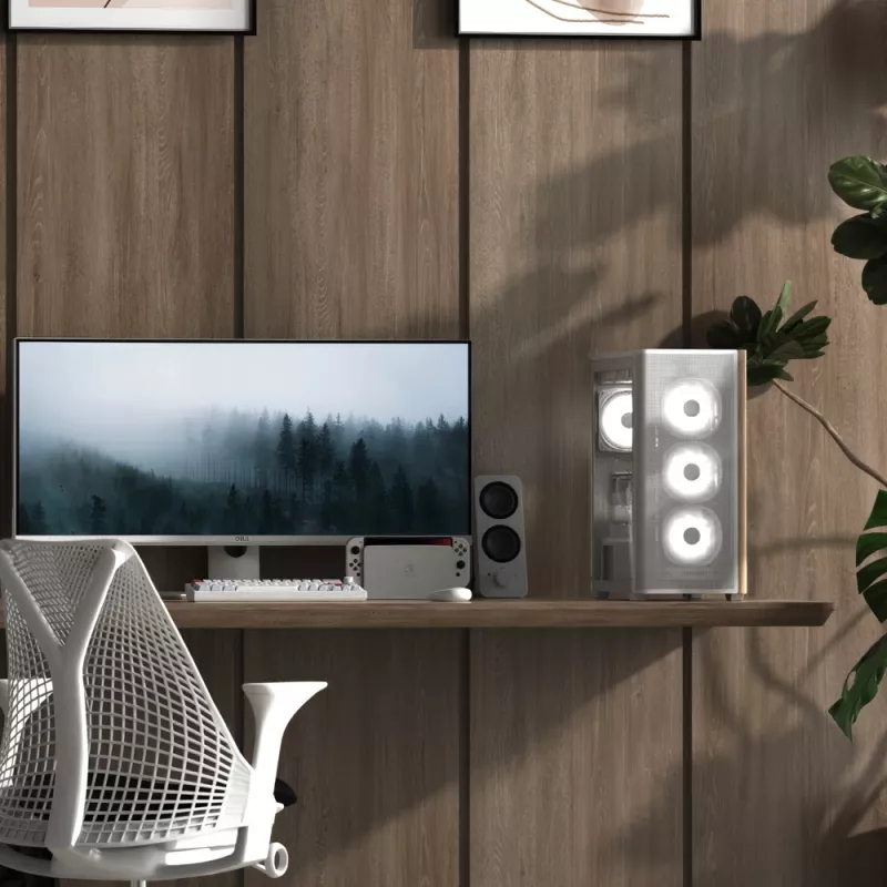 Aerocool D301A mini tower wit, hout