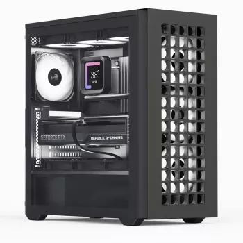 Aerocool D502A midi tower zwart