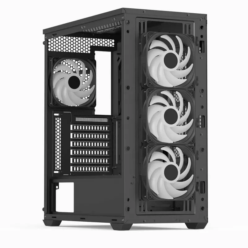 Aerocool D502A midi tower zwart