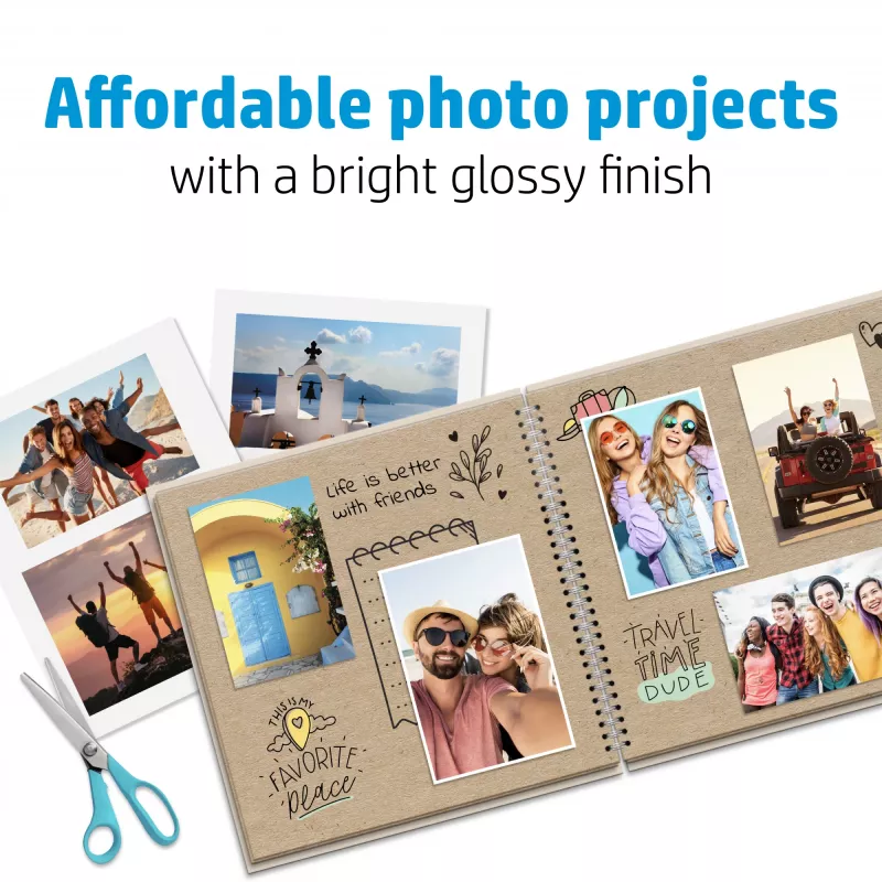 HP Everyday fotopapier, glanzend, 200 g/m², 10 x 15 cm (101 x 152 mm), 100 vel
