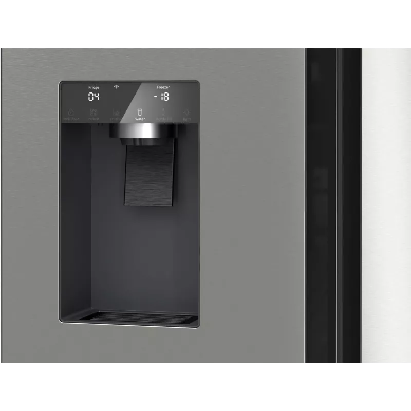 Bosch Serie 6 KFI96APEA French Door koel-vriescombinatie, 574 l (375 l koelkast + 199 l vriezer), energieklasse E, Home Connect, geborsteld roestvrij staal
