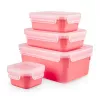 EMSA Clip & Close rechthoekige set coral 4 stuks