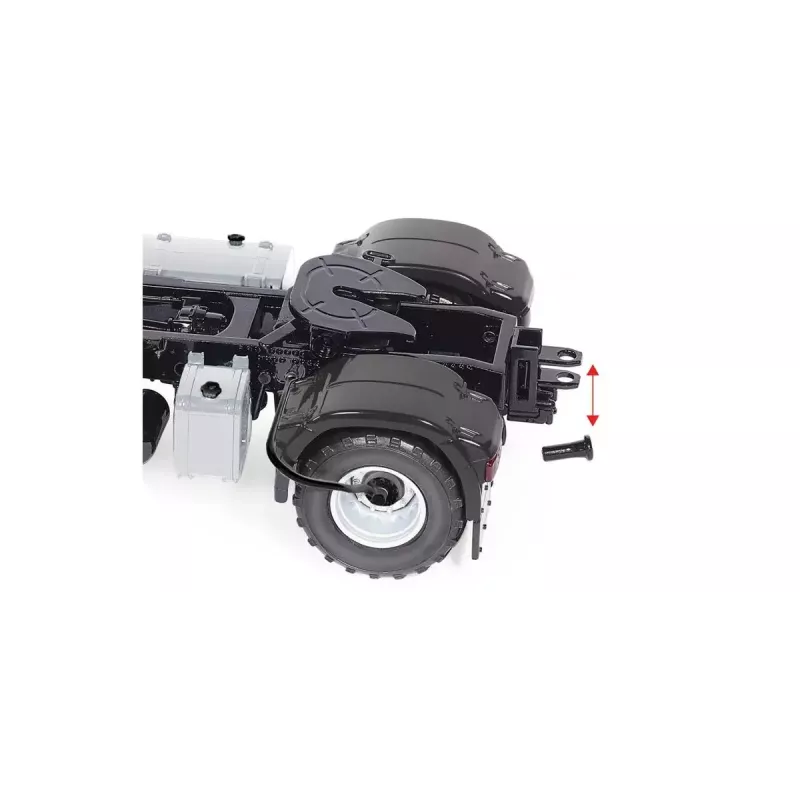 Vrachtwagen/aanhangermodel Wiking 077652 voorgemonteerd 1:32