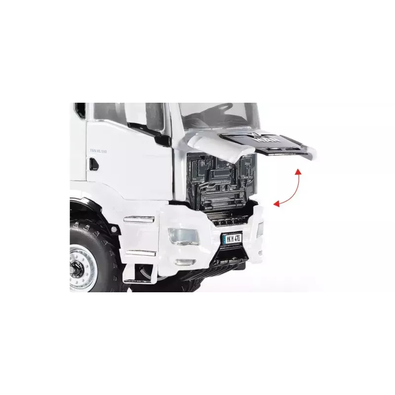 Vrachtwagen/aanhangermodel Wiking 077652 voorgemonteerd 1:32