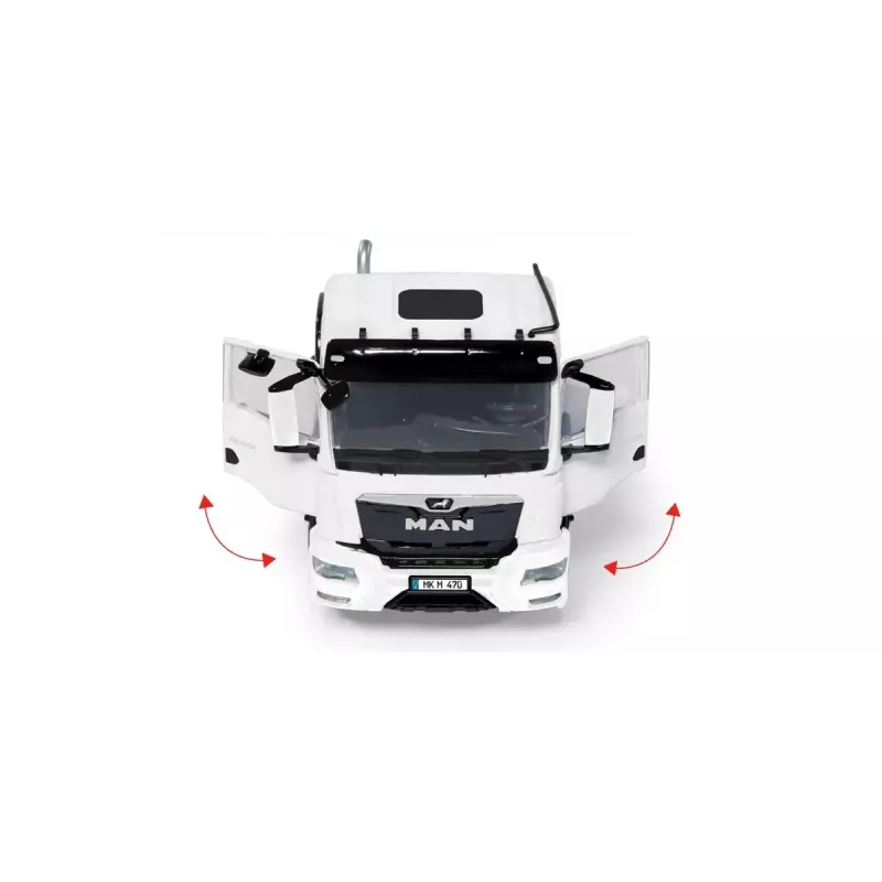 Vrachtwagen/aanhangermodel Wiking 077652 voorgemonteerd 1:32