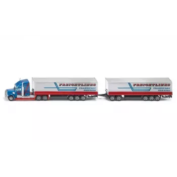 Siku Road Train, wegtreinmodel, voorgemonteerd, 1:87, metaal, kunststof, 3 jaar, blauw, rood, wit