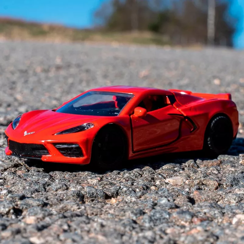 Siku Chevrolet Corvette Stingray sportwagenmodel volledig gemonteerd 1:50