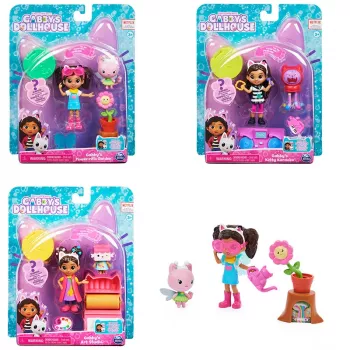 Gabby's Poppenhuis, kunstatelierset met 2 speelfiguren, 2 accessoires, levering en meubelstuk, kinderspeelgoed voor kinderen vanaf 3 jaar
