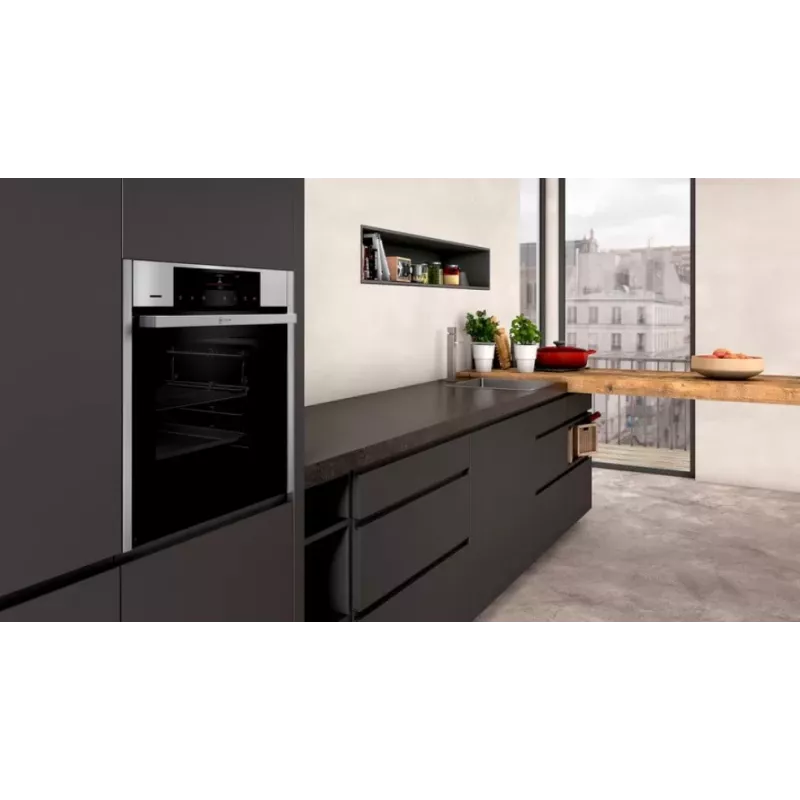 Neff N90 71 L zwart, roestvrij staal