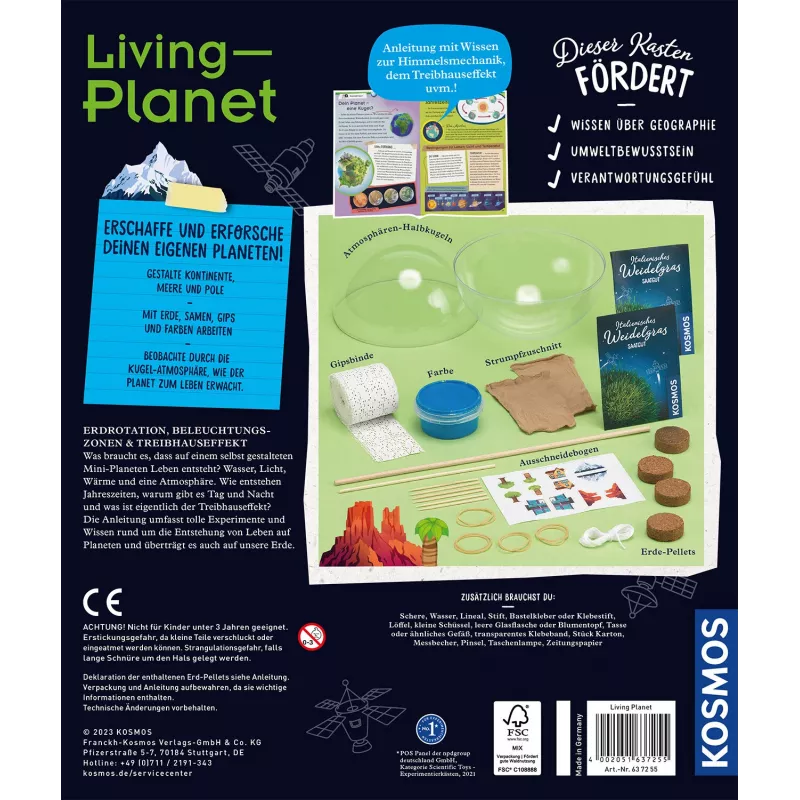 Kosmos Living Planet, experimenteerset, ecologie, 7 jaar