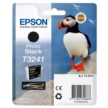 Epson T3241 Foto zwart, fotozwart, op kleurstof gebaseerde inkt, 14 ml, 1 stuks, 4200 pagina's