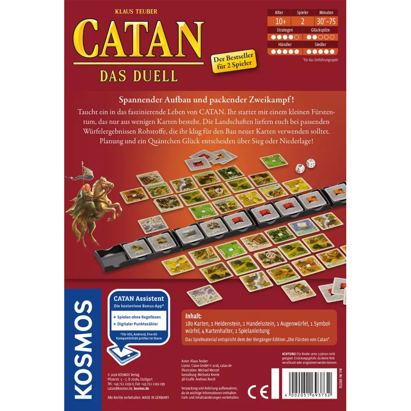 Kosmos CATAN - Das Duell kaartspel, 2 spelers, vanaf 10 jaar