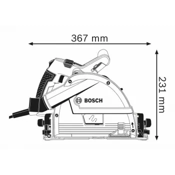 Bosch 0 601 675 001 handcirkelzaag 16,5 cm 6250 t/min 1400 W