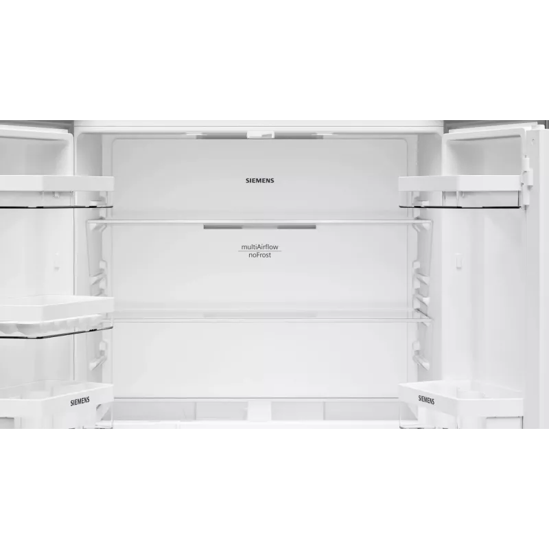 Siemens iQ300 KF96NVPEA French Door side-by-side koelkast, 605 l (405 l + 200 l), zilver