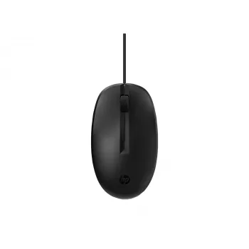 HP 128 laser kabelmuis, voor links- en rechtshandig gebruik, laser, USB Type-A, 1200 DPI, zwart