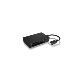 ICY BOX IB-CR401-C3 kaartlezer USB 3.2 Gen 1 (3.1 Gen 1) Type-C zwart