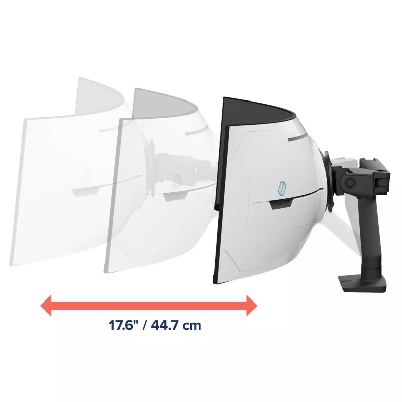 ERGOTRON HX bureaumonitorarm met VHD-kantelverstelling – matzwart