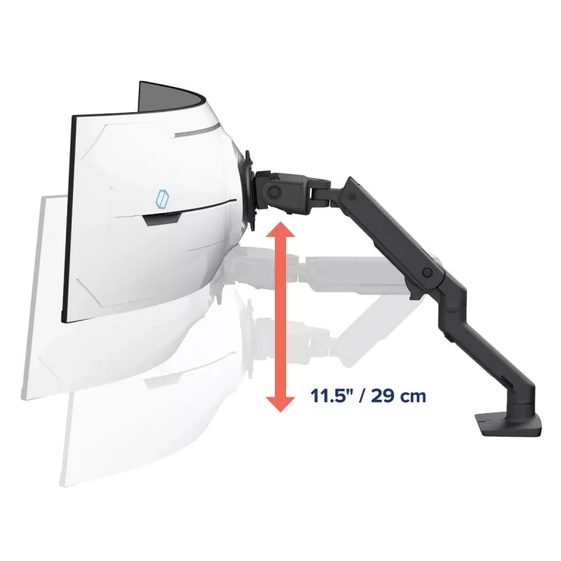 ERGOTRON HX bureaumonitorarm met VHD-kantelverstelling – matzwart