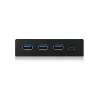 ICY BOX IB-HUB1418-i3 3,5-inch frontpaneel met USB 3.0-hub, 3x USB Type-A, 1x USB Type-C, zwart