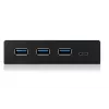 ICY BOX IB-HUB1418-i3 3,5-inch frontpaneel met USB 3.0-hub, 3x USB Type-A, 1x USB Type-C, zwart