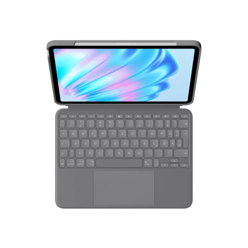 LOGITECH Combo Touch voor iPad Air 11in 5e gen Oxford grijs Qwertz Duits