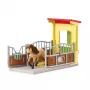 schleich FARM WORLD ponybox met IJslandse paardenhengst, boerderij, gebouw, boerderijdieren / boerderijspeelgoed, paardenstal, paarden, 3 jaar, meerkleurig