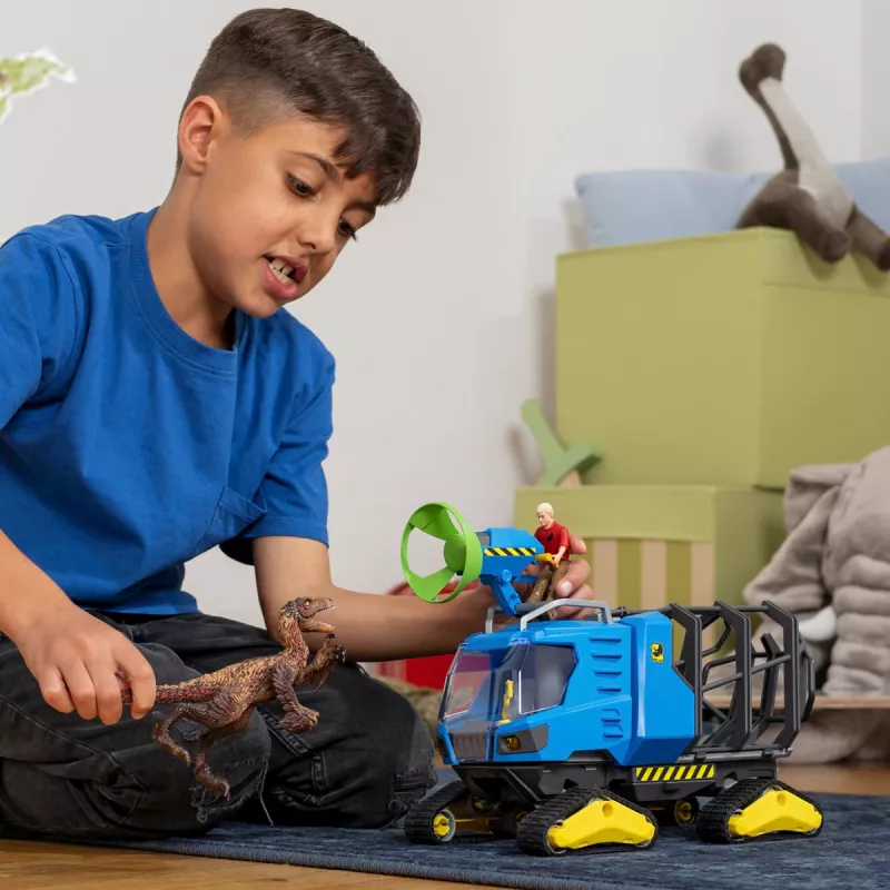 Voertuig Schleich Dinosaurs rupsvoertuig meerkleurig 42604