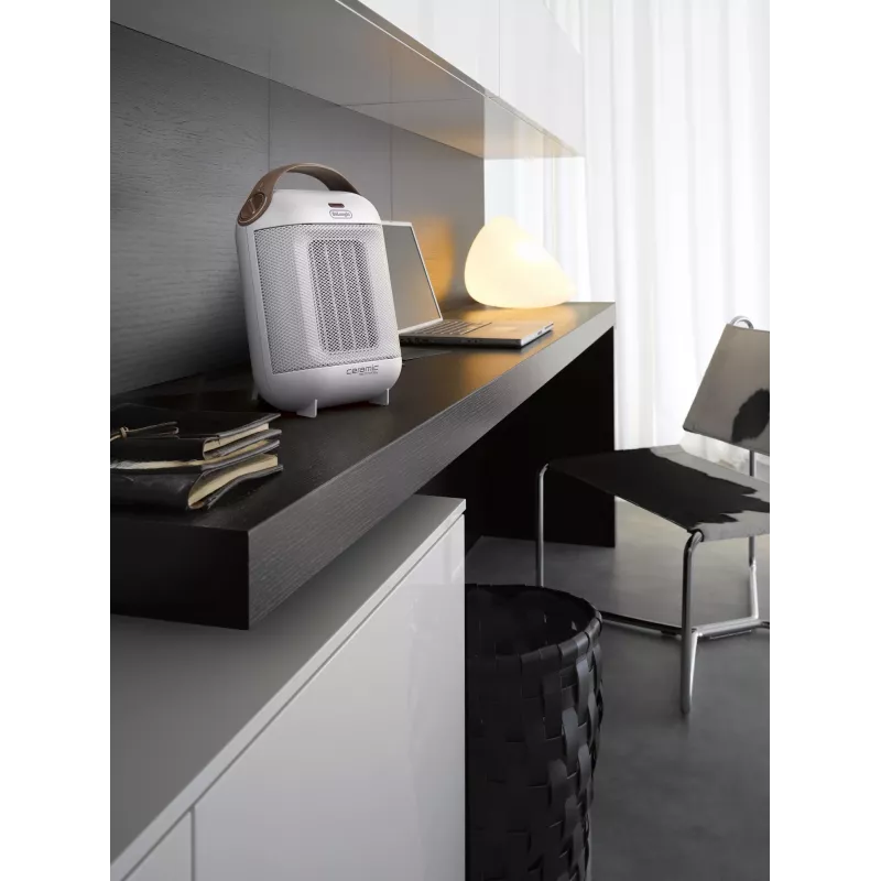 De’Longhi Capsule HFX30C18.IW binnen bruin, wit 1800 W ventilator-elektrische kachel
