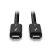 Lindy 1m Thunderbolt 4-kabel, 40 Gbit/s, passief, stekker, stekker, 1 m, 40 Gbit/s, zwart, nikkel/goud