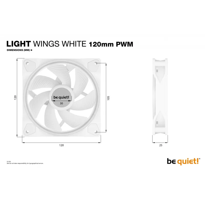 be quiet Light Wings White | 120mm PWM Triple Pack computerbehuizing-ventilator 12 cm 3 stuks