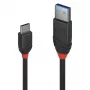 Lindy 0,5 m USB 3.2 Type-A-naar-C-kabel, 10 Gbit/s, Black Line, 0,5 m, USB A, USB C, USB 3.2 Gen 1 (3.1 Gen 1), 10 Gbit/s, zwart