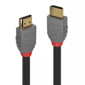 Lindy 1 m High Speed HDMI-kabel, Anthra Line, 1 m, HDMI type A (standaard), HDMI type A (standaard), 4096 x 2160 pixels, 18 Gbit/s, zwart, grijs