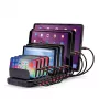 Lindy 96W 10-poorts USB-laadstation, vrijstaand, kunststof, zwart, contact, met alle USB Type-A apparaten, stroomvoorziening