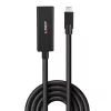 Lindy 5m USB 3.2 Gen 2 C/C actieve verlengkabel, 5 m, USB C, USB C, USB 3.2 Gen 2 (3.1 Gen 2), 10 Gbit/s, zwart