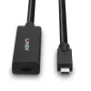 Lindy 5m USB 3.2 Gen 2 C/C actieve verlengkabel, 5 m, USB C, USB C, USB 3.2 Gen 2 (3.1 Gen 2), 10 Gbit/s, zwart