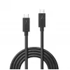 Lindy 2m Thunderbolt 3-kabel, passief, stekker, stekker, 2 m, 20 Gbit/s, zwart, 4096 x 2160 pixels