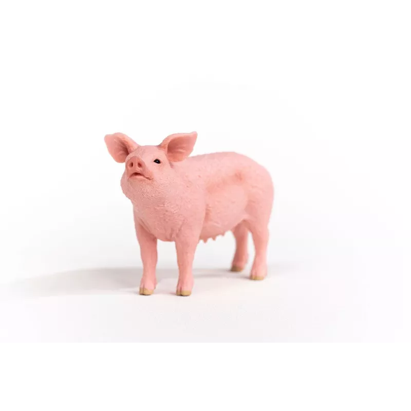 Schleich boerderij varken figuur 13933, roze, aanbevolen leeftijd 3+