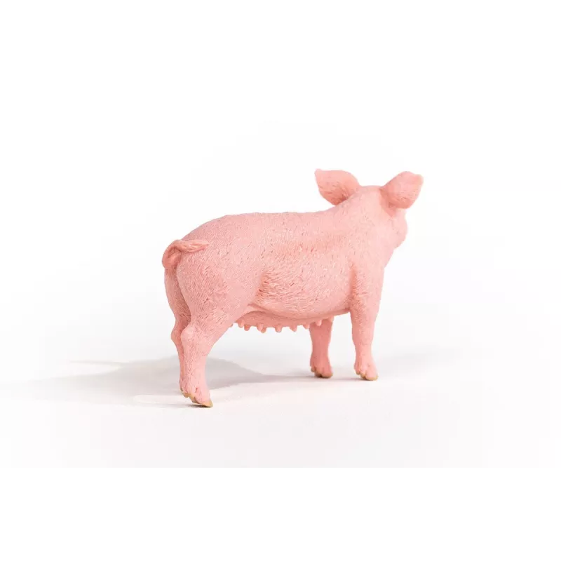 Schleich boerderij varken figuur 13933, roze, aanbevolen leeftijd 3+