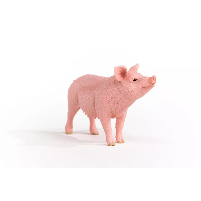 Schleich boerderij varken figuur 13933, roze, aanbevolen leeftijd 3+
