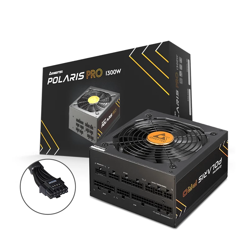 Chieftec Polaris PRO 1300W voeding 20+4-pin ATX ATX zwart