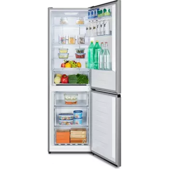 Hisense RB390N4BCC koel-vriescombinatie, 304 l (koelgedeelte 207 l, vriesgedeelte 97 l), energieklasse C, roestvrij staal