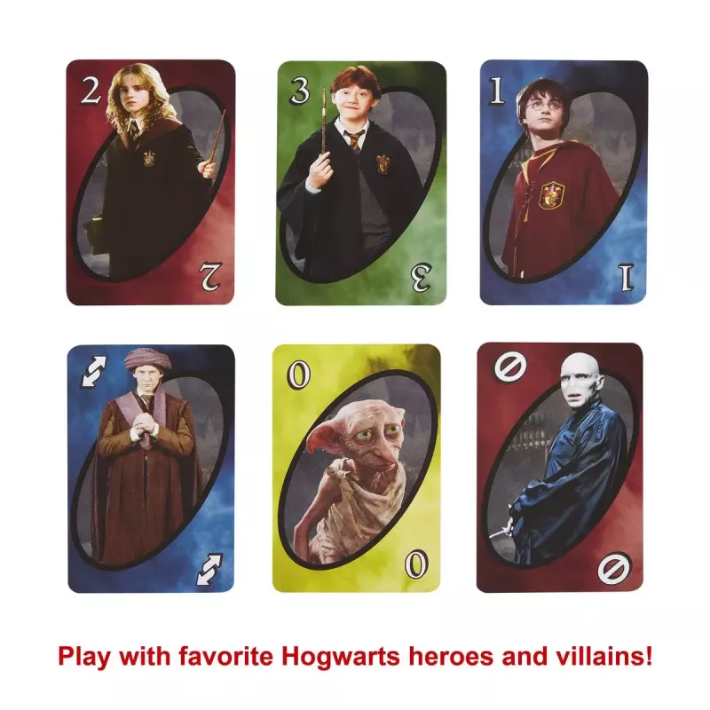 Kaartspel MATTEL UNO Harry Potter – aflegspel, vanaf 7 jaar