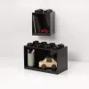 room copenhagen LEGO Brick Shelf 8+4 zwart — modulair wandrek met 2 planken