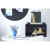room copenhagen LEGO Brick Shelf 8+4 zwart — modulair wandrek met 2 planken