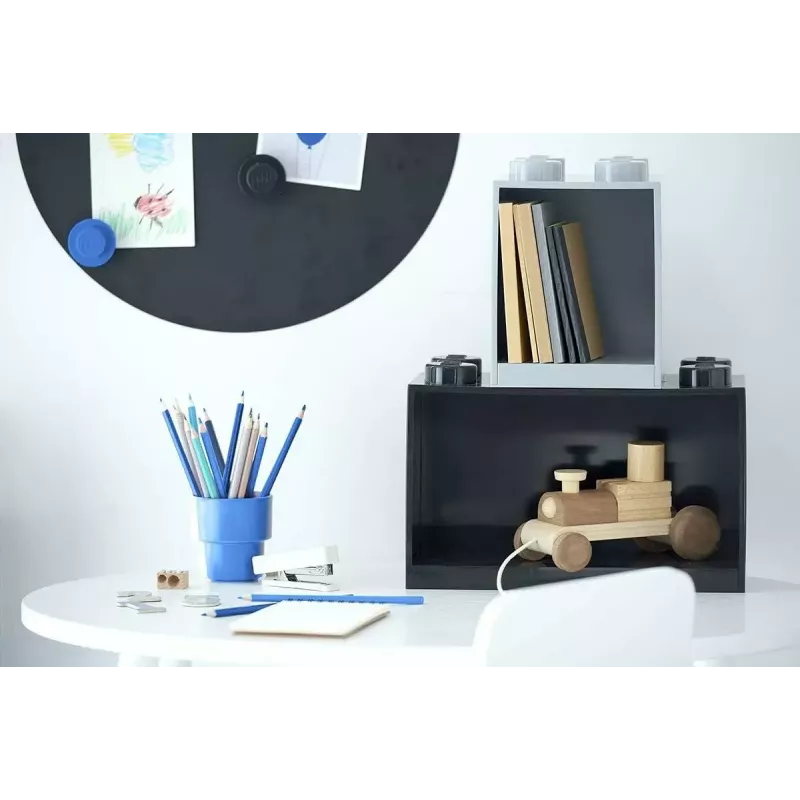 Shelf Room Copenhagen LEGO Brick 8 Shelf zwart, modulair displayrek
