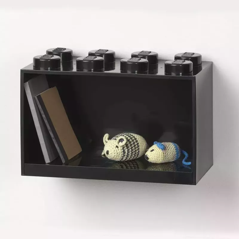 Shelf Room Copenhagen LEGO Brick 8 Shelf zwart, modulair displayrek